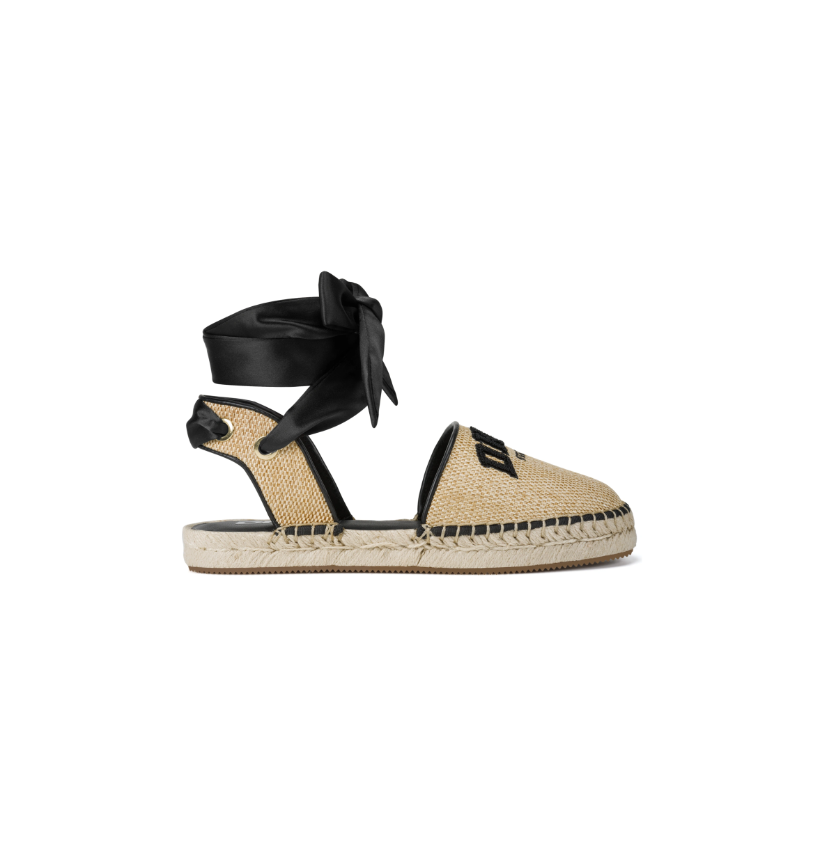 MADELISE-TIE UP FL-K2612113-NATURAL BLACK-SIDE VIEW