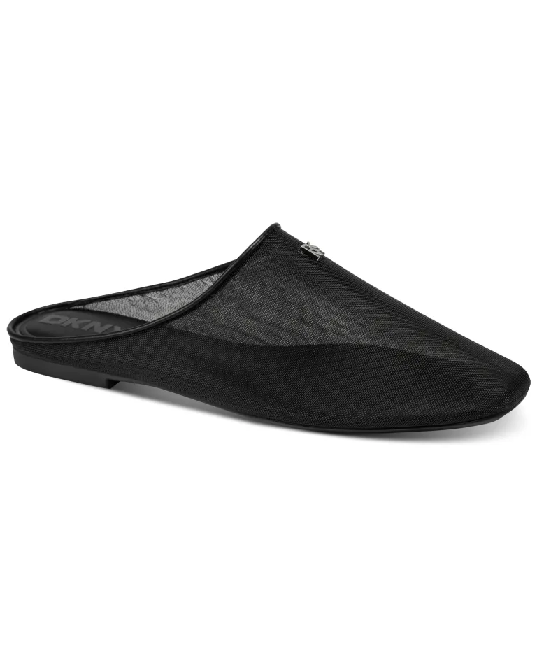 DELMAR MULE-FLAT M-K2677007-BLACK-3／4 PROFILE VIEW