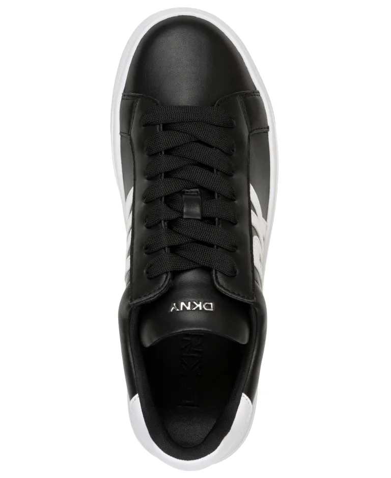 ABENI-LACE UP SNEA-K3566320-BLACK WHITE-TOP DOWN VIEW