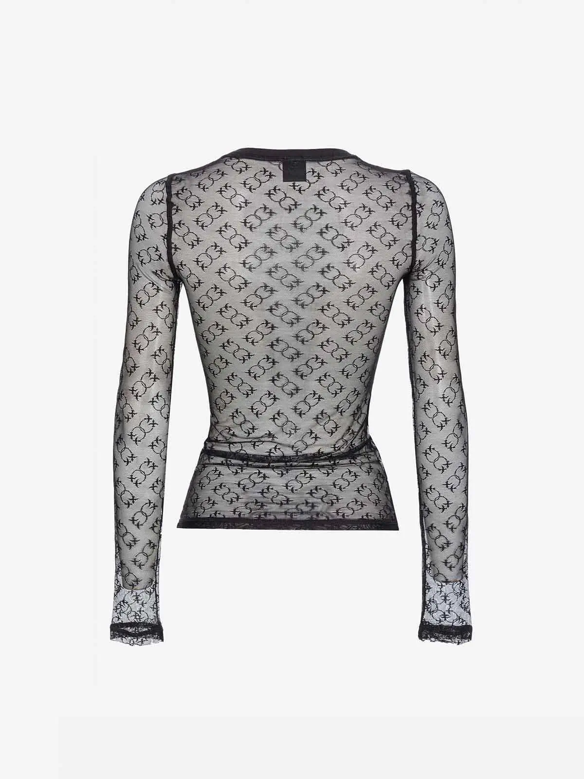 0sIrkuWdCtfaQpfA103711A21J-Z99---pinko---maglia-a-maniche-lunghe-in-pizzo-trasparente-monogram---nero-2