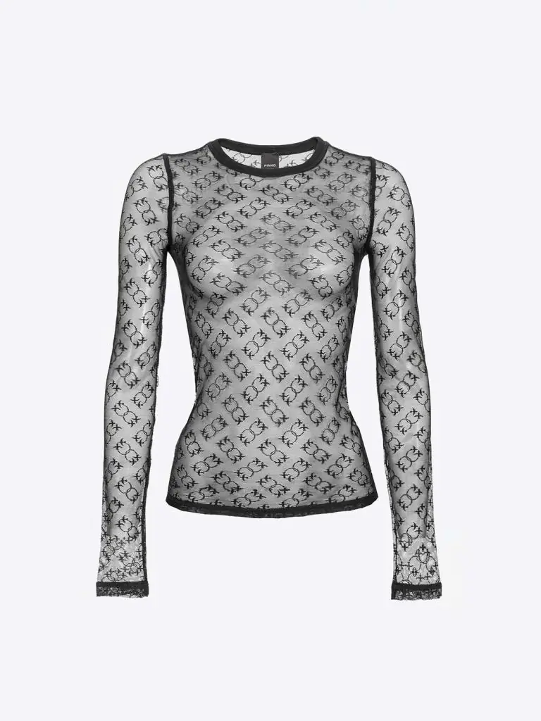 F83p4mjthWBeC57F103711A21J-Z99---pinko---maglia-a-maniche-lunghe-in-pizzo-trasparente-monogram---nero-1
